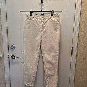 Talbots Cream Slim Ankle Jeans